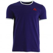 Le Coq Sportif Fruiba Tee Ss M Ultra Blue Blanc Bleu T-Shirts Manches Courtes Homme France Pas Cher